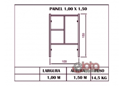 Painel de Escoramento 1,00 x 1,50 m